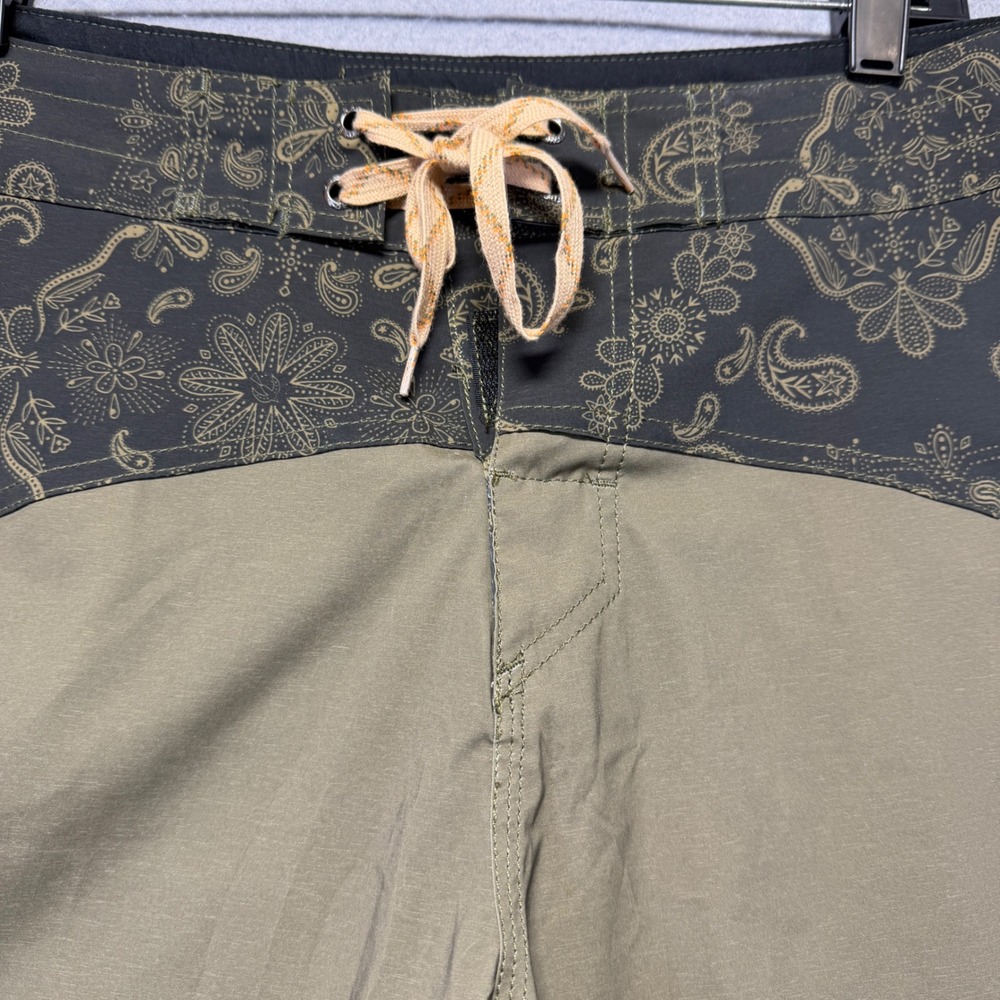Howler Brothers Los Vaqueros Western Trunks Mens 35x8 Olive Green  Board Short - Picture 3 of 8